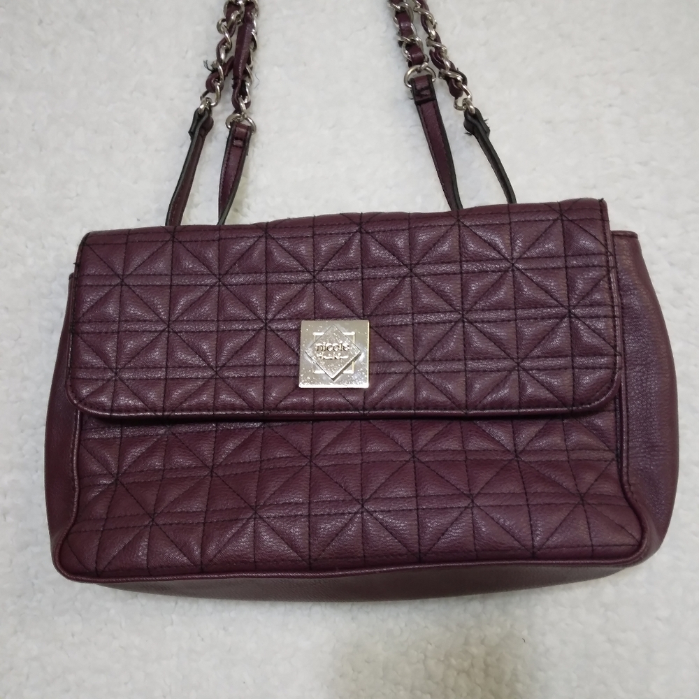 Nicole Miller Chain Link Strap Shoulder Bag